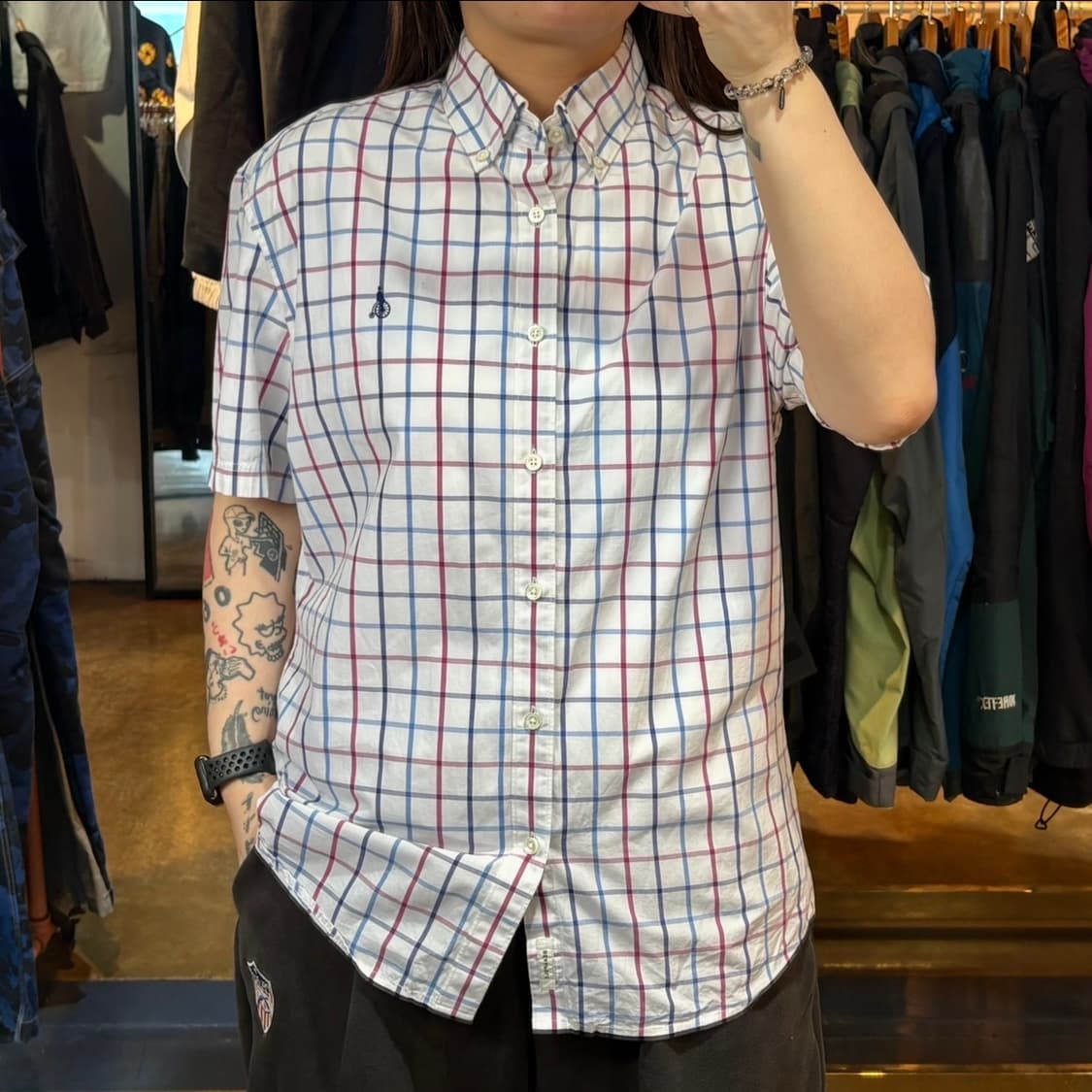 빈폴 체크 반팔 셔츠 상품이미지1