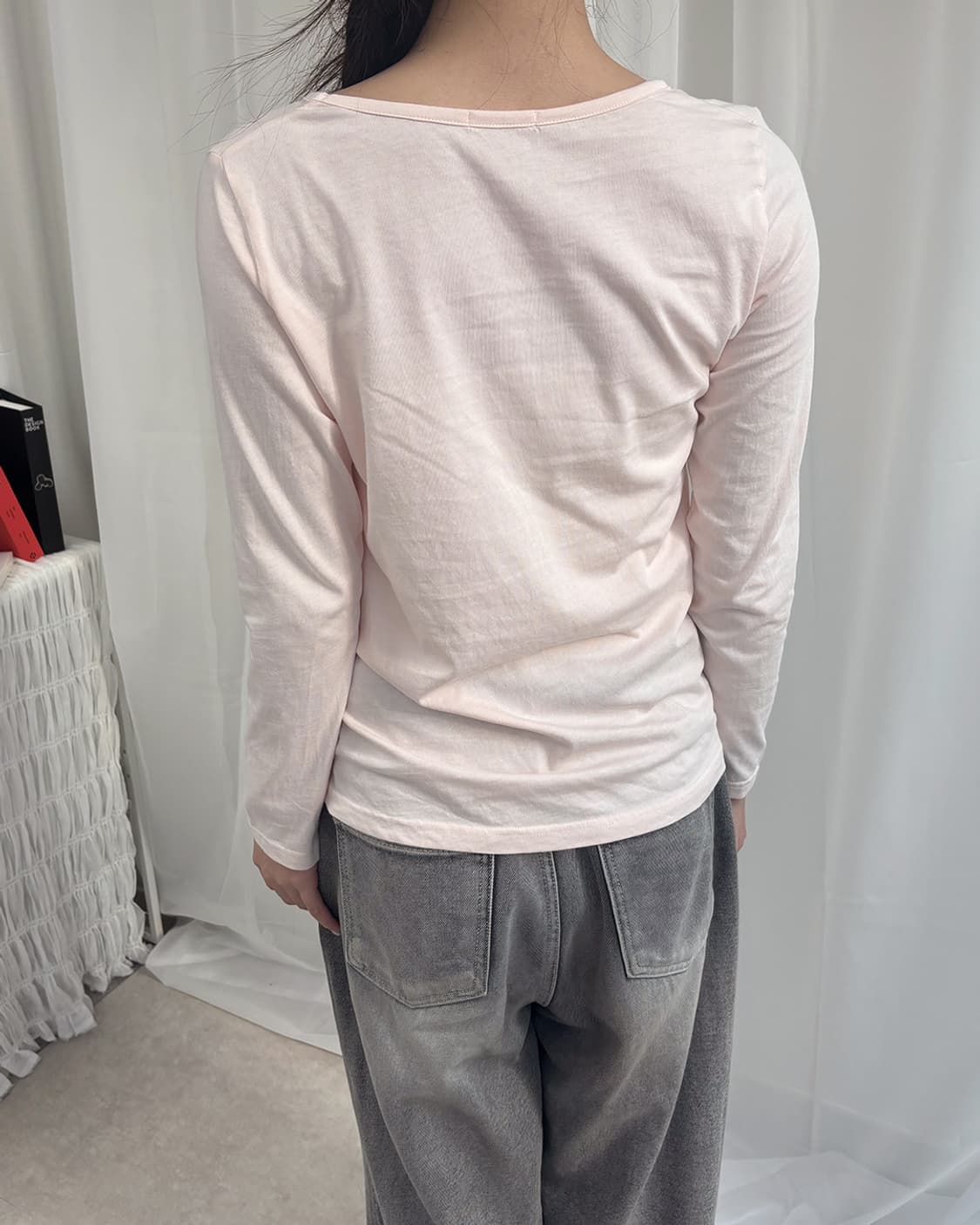 COLZA 레오파드 프린트 하트 그래픽 긴소매 티셔츠 상품이미지2