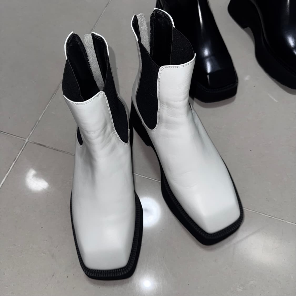 후망 시그니처 무광부츠 ( 블랙 / 화이트 ) (새상품) 상품이미지7