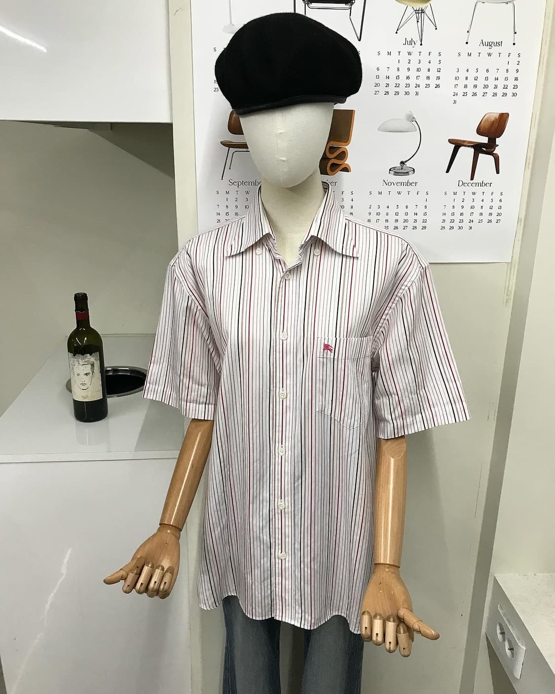 버버리 로고 스트라이프 반팔 셔츠 상품이미지3