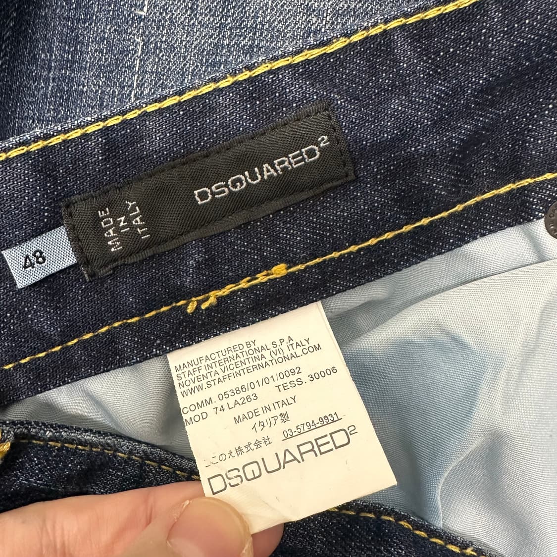 디스퀘어드2 데님 청바지 스플래터 데미지진 48사이즈 상품이미지4