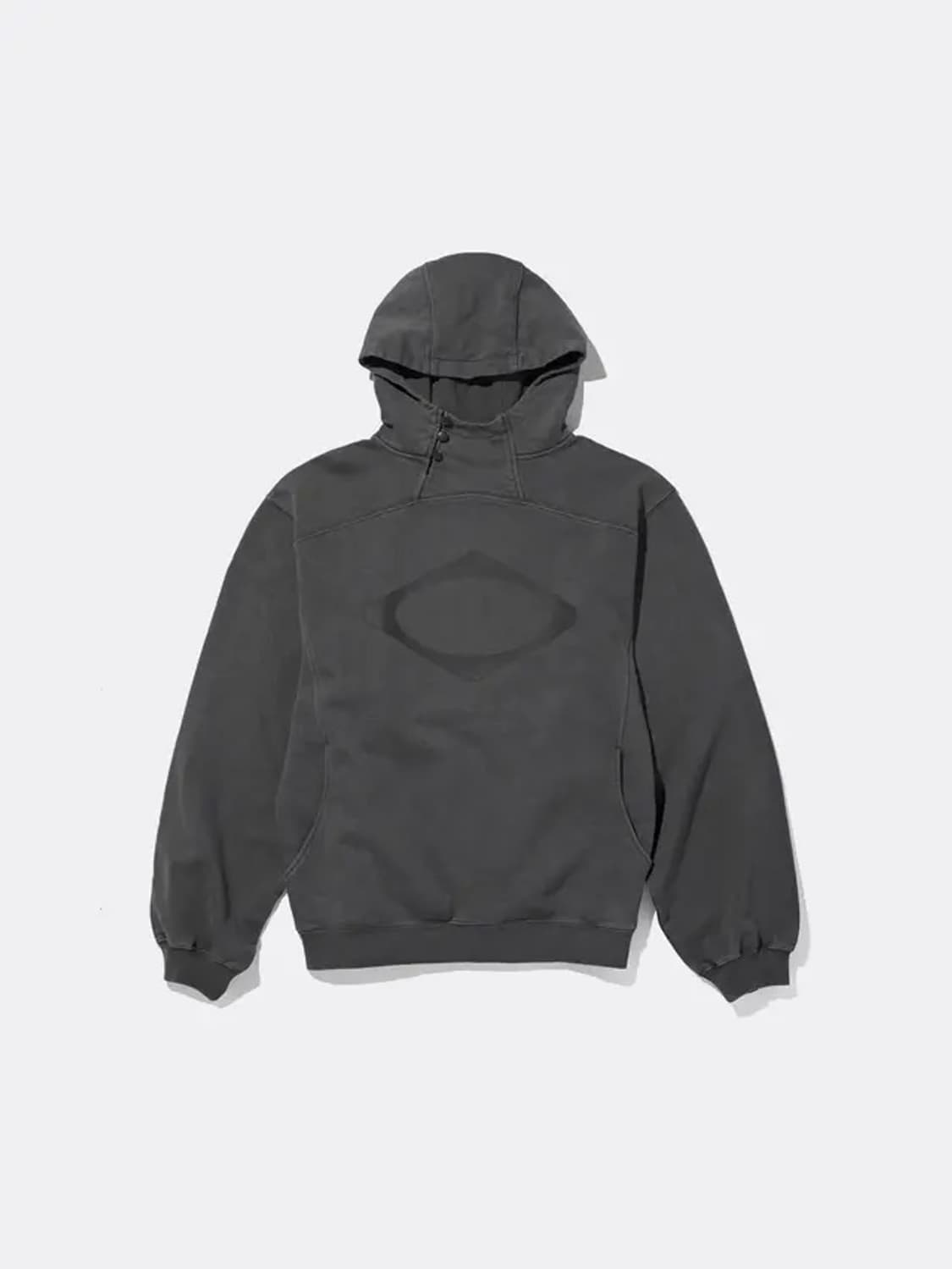 RHOMBUS SIDE BUTTON UP HOODIE-WASHED  상품이미지1