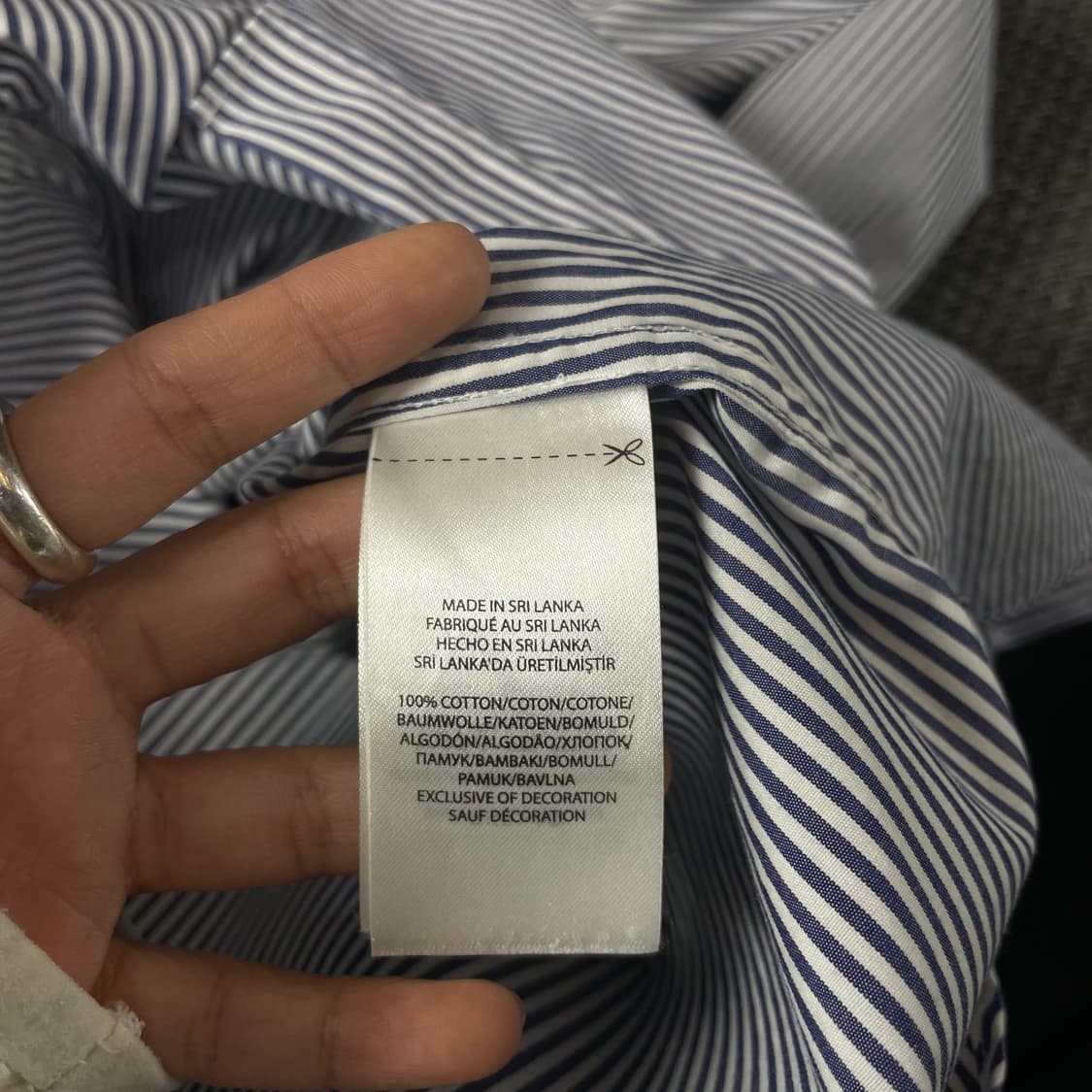 폴로랄프로렌 블루 스트라이프 긴팔 셔츠 슬림핏 상품이미지6