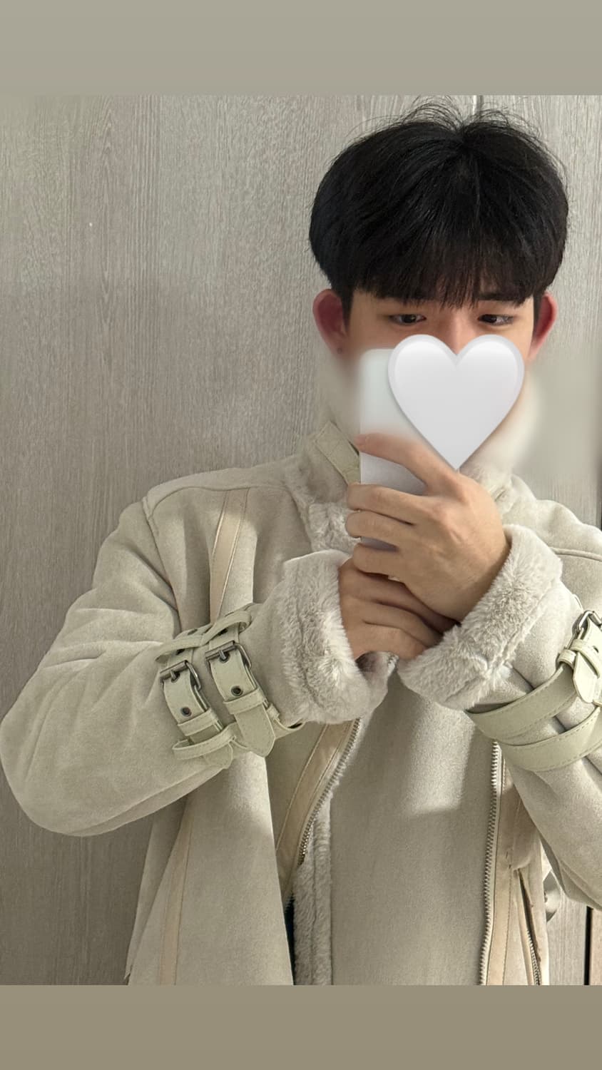 베이지 무스탕!! 상품이미지1