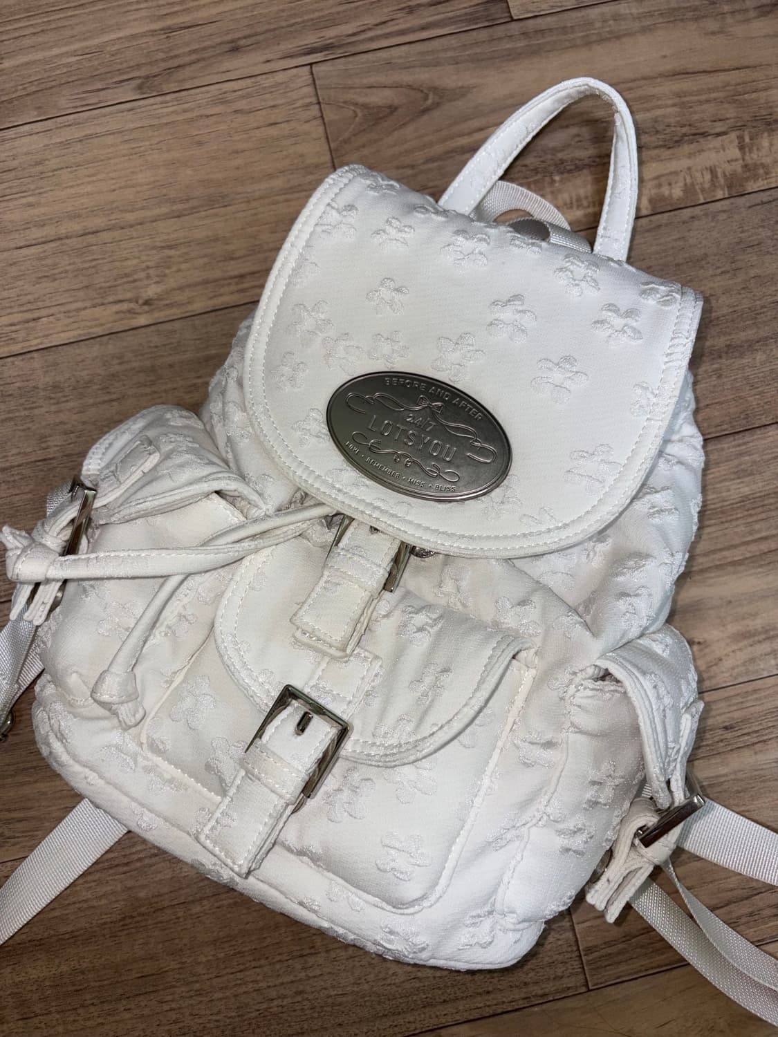 라츠유 Nostalgia chubby Backpack White 백팩  상품이미지3