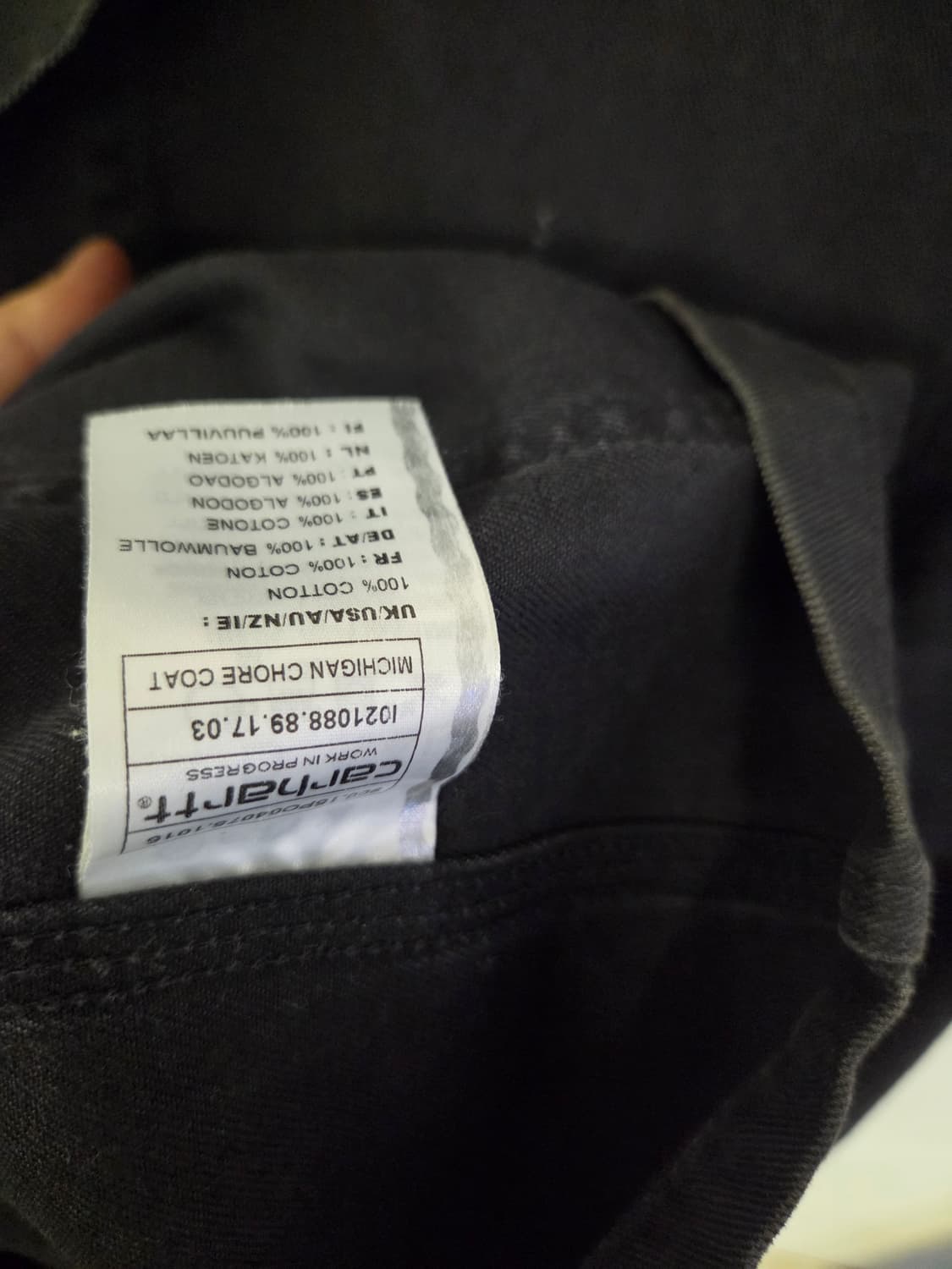 칼하트 미시건 초어 코트 블랙 상품이미지5