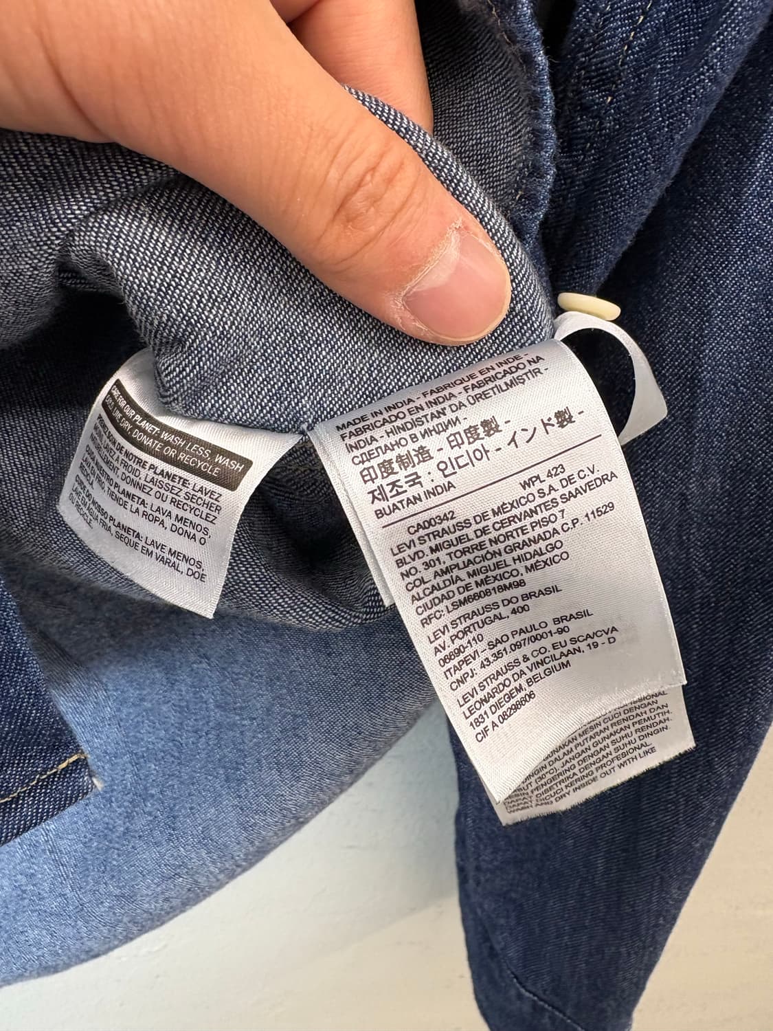 리바이스 빈티지 진청 데님 웨스턴 셔츠 상품이미지7