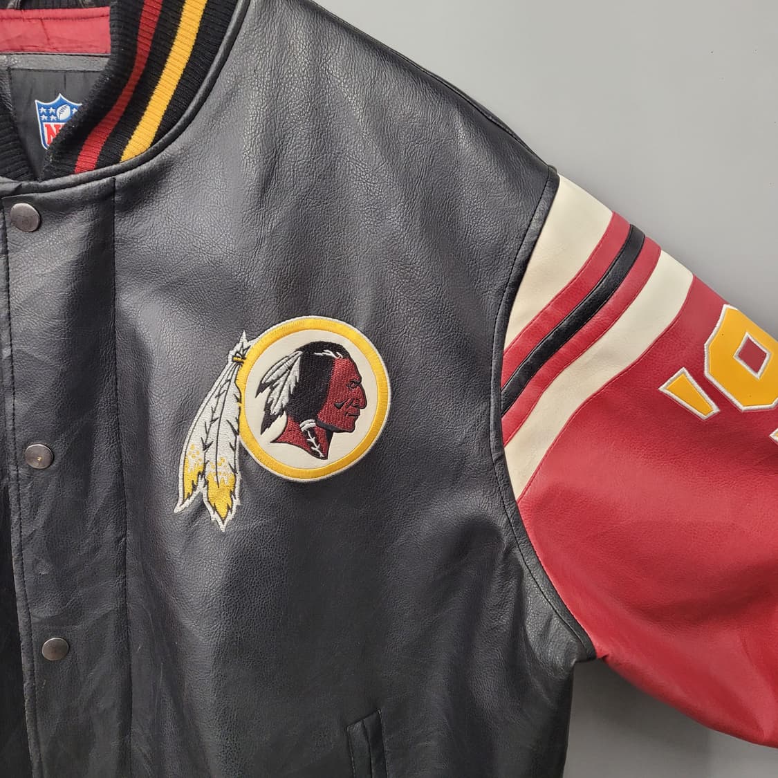 NFL 워싱턴 레드스킨스 레더 자켓 상품이미지3