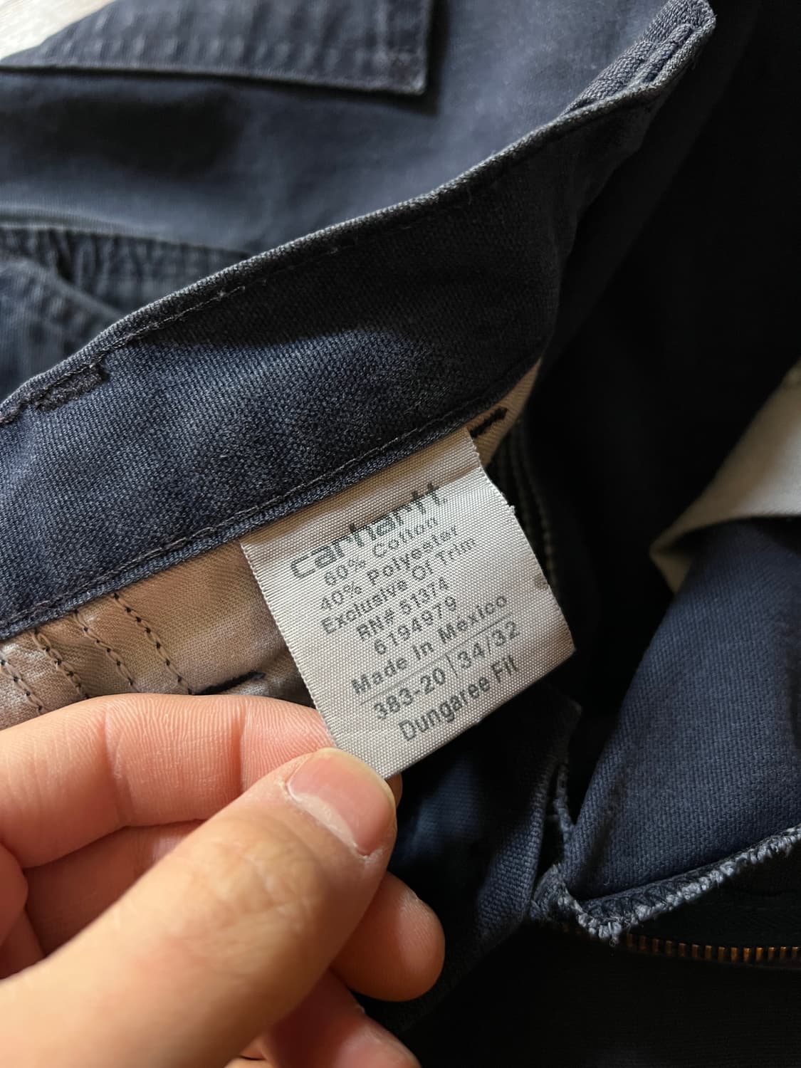 [34]칼하트 USA 덩가리핏 미드나잇 네이비 싱글니 카펜터 워크 팬츠 상품이미지4