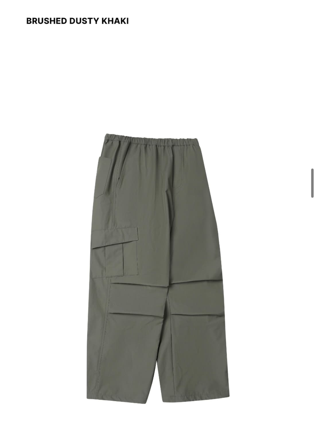 (L)레더리 파라슈트 와이드 카고 팬츠BRUSHED DUSTY KHAKI 상품이미지8