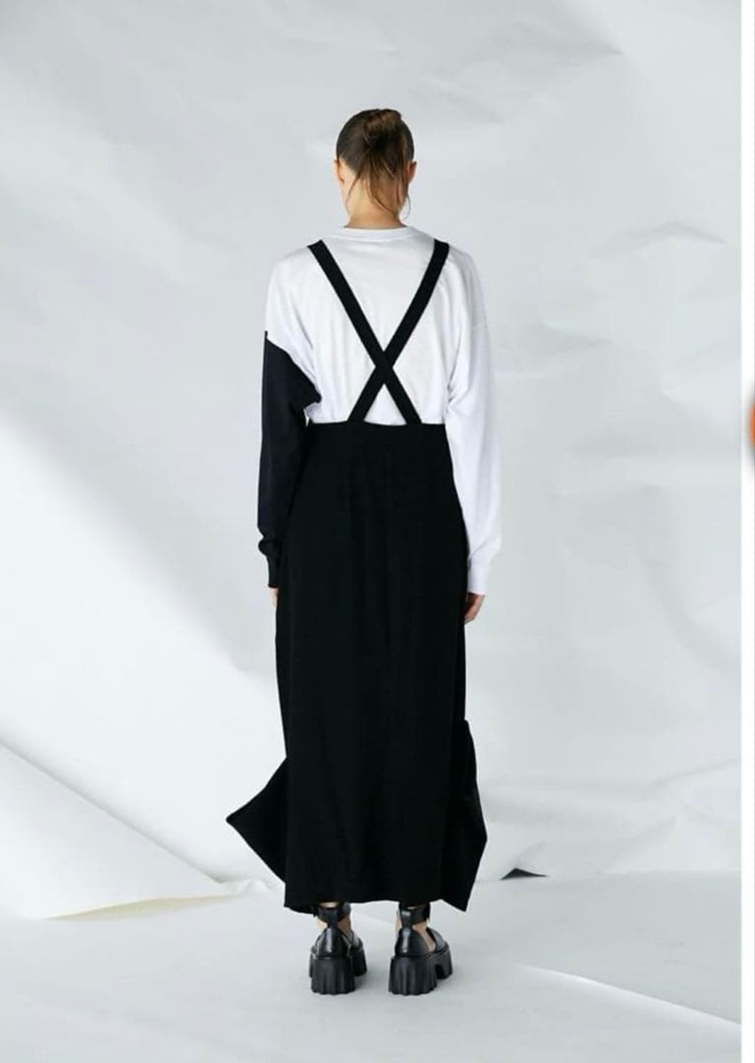 Enfold 엔폴드 서스펜더 원피스 블랙 s사이즈 상품이미지3