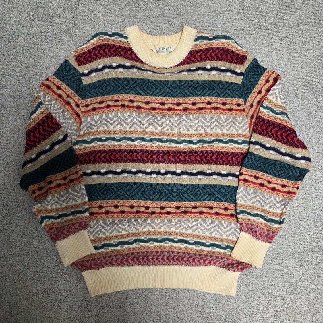 Corsini Italia 코시니 패턴 니트 L(100) 상품이미지1