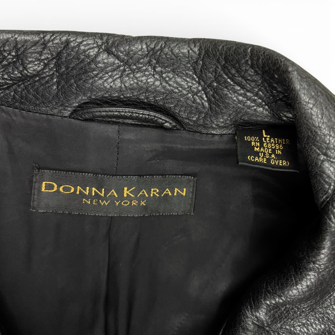 90's 도나 카란 레더 자켓 상품이미지5
