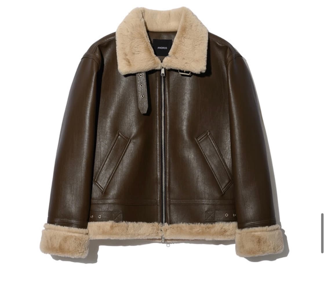 앤드로스 시어링자켓 퍼자켓 카키브라운 상품이미지4