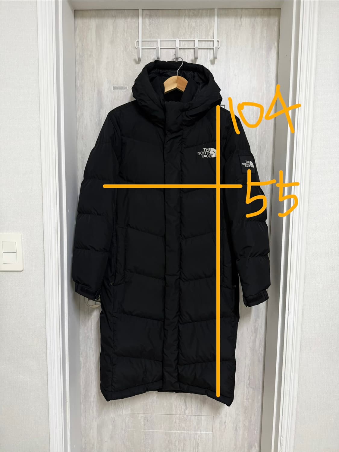 XS 85 / 노스페이스 구스다운 블랙 롱패딩 상품이미지2