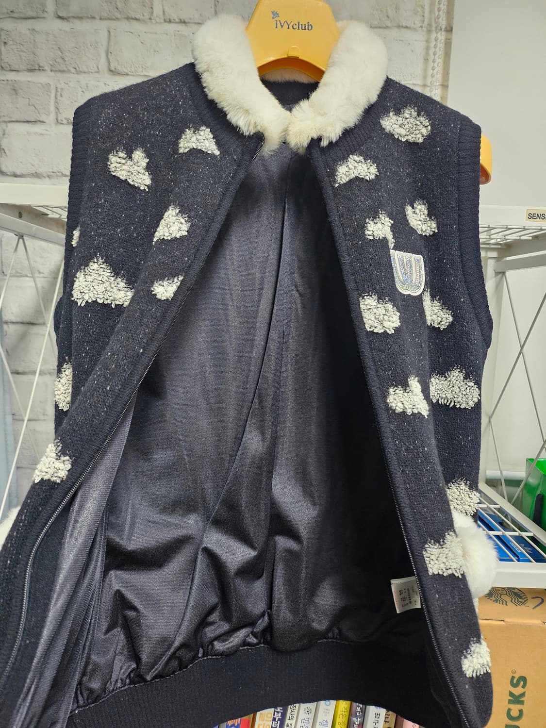 엠유스포츠 여성골프니트 55 겨울 울 풀집업 골프조끼 WL89 상품이미지5