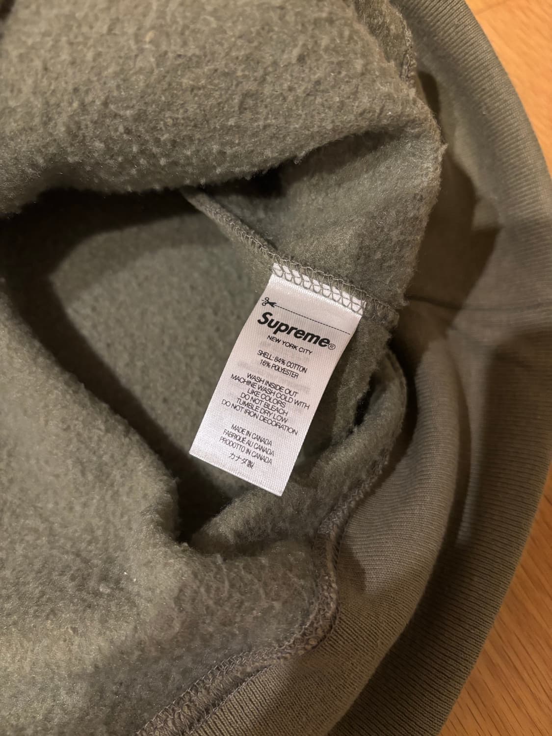 22FW 슈프림 언더라인 후드 스웻셔츠 라이트 올리브 상품이미지5