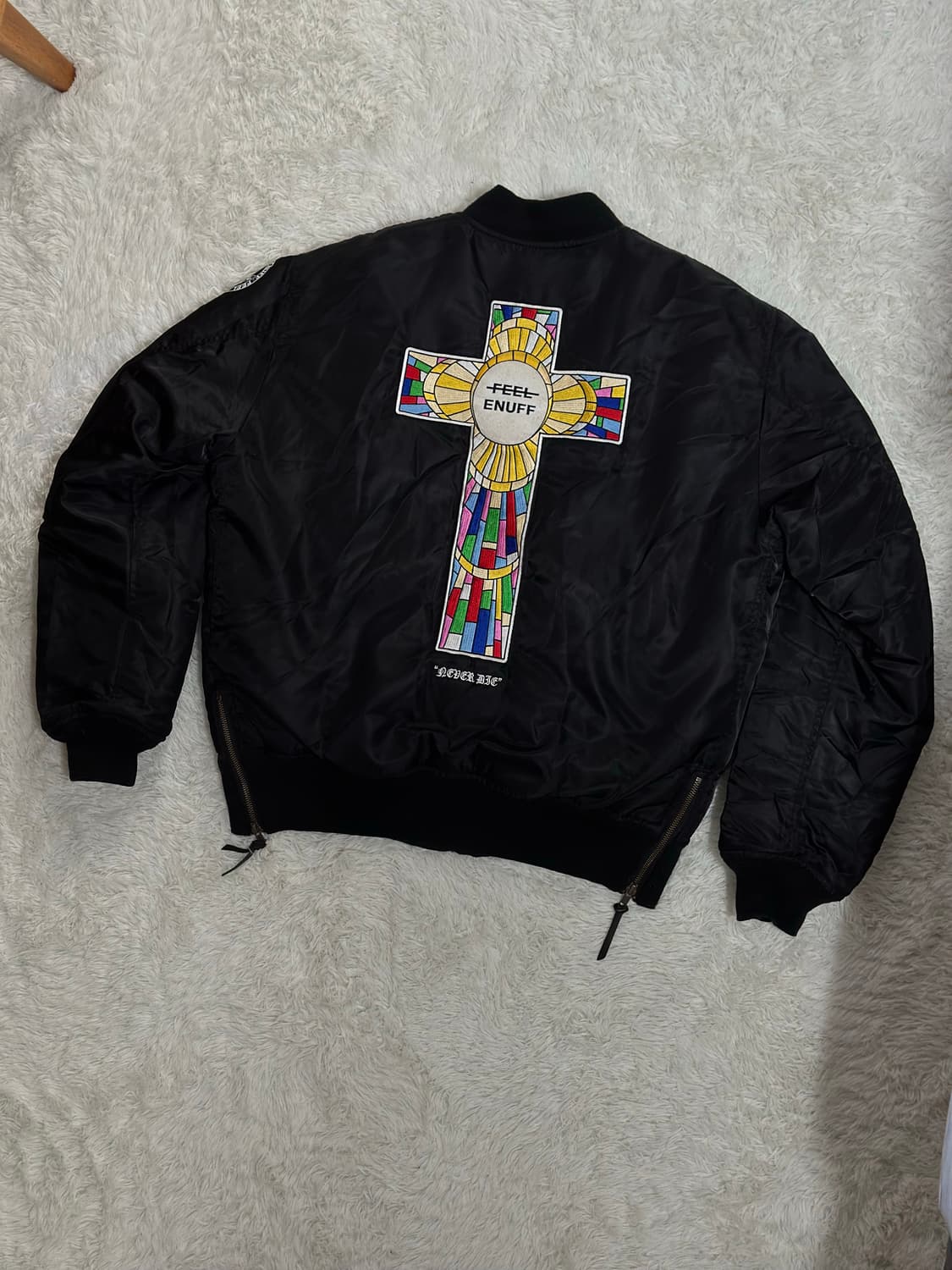 FEEL ENUFF 블랙 봄버 자켓 L 상품이미지1