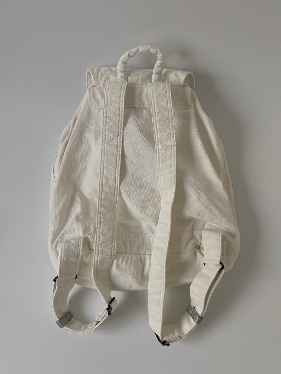 Twill Cotton Rucksack (White) 상품이미지3