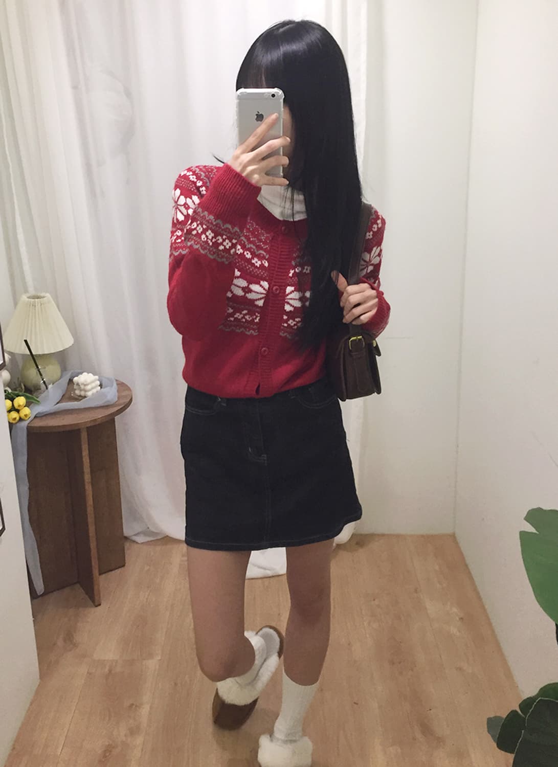 여성 라코스테 노르딕패턴 가디건 95 상품이미지2