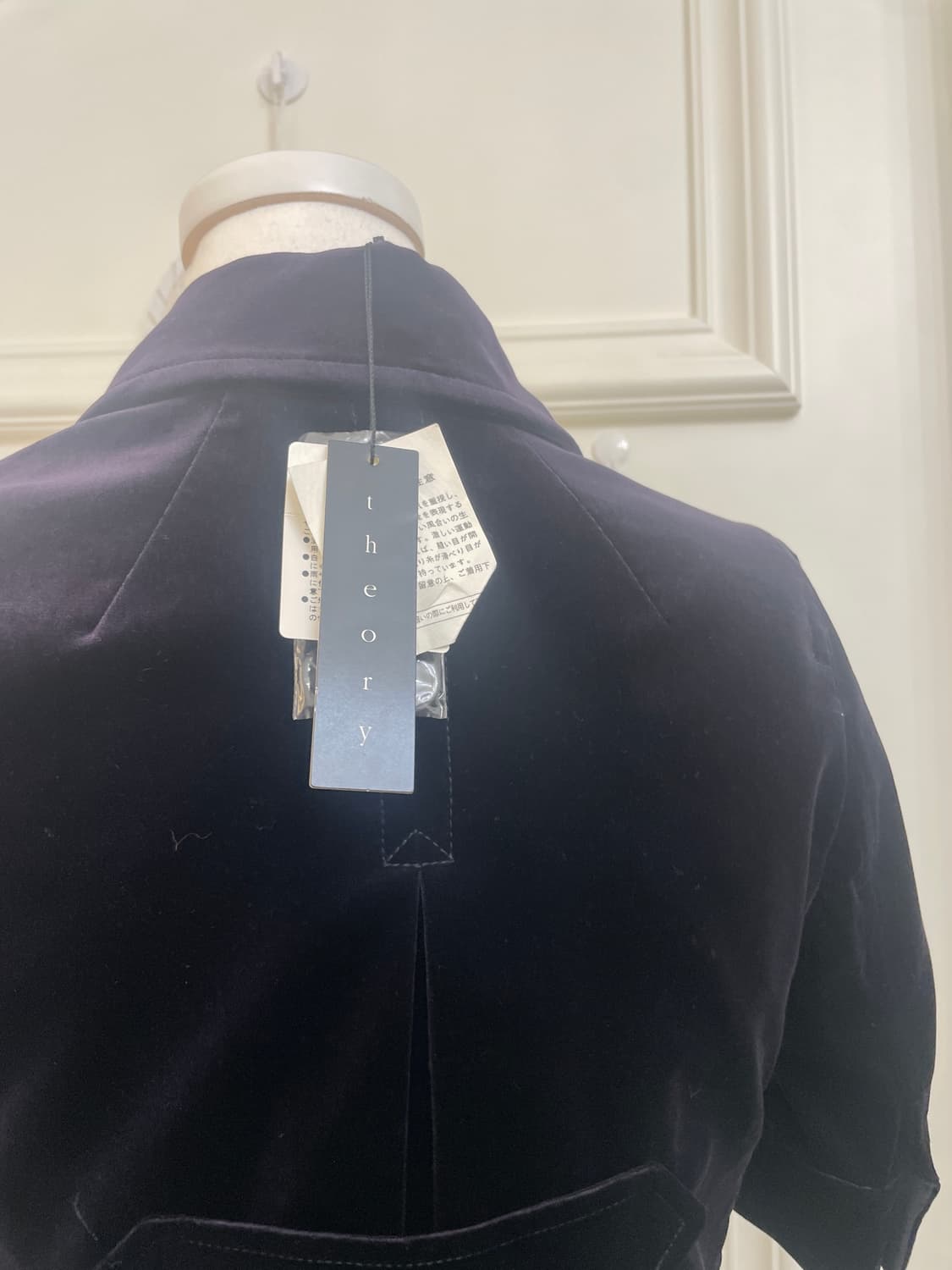 THEORY purple velvet crop half jacket 상품이미지8