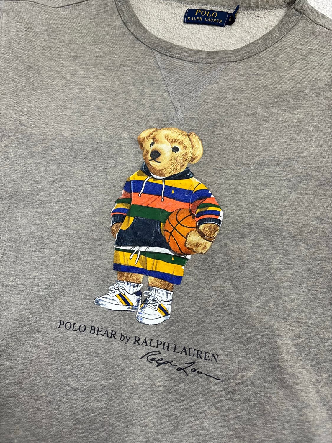 폴로 랄프로렌 베어 플리스 맨투맨 그레이 상품이미지6
