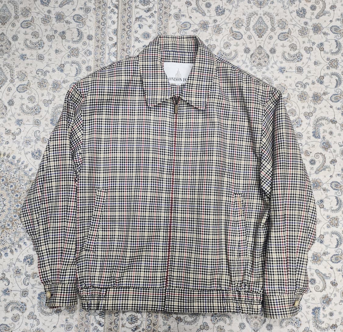 LONDON FOG 런던포그 체크 패턴 블루종 100 (105-110) 상품이미지1