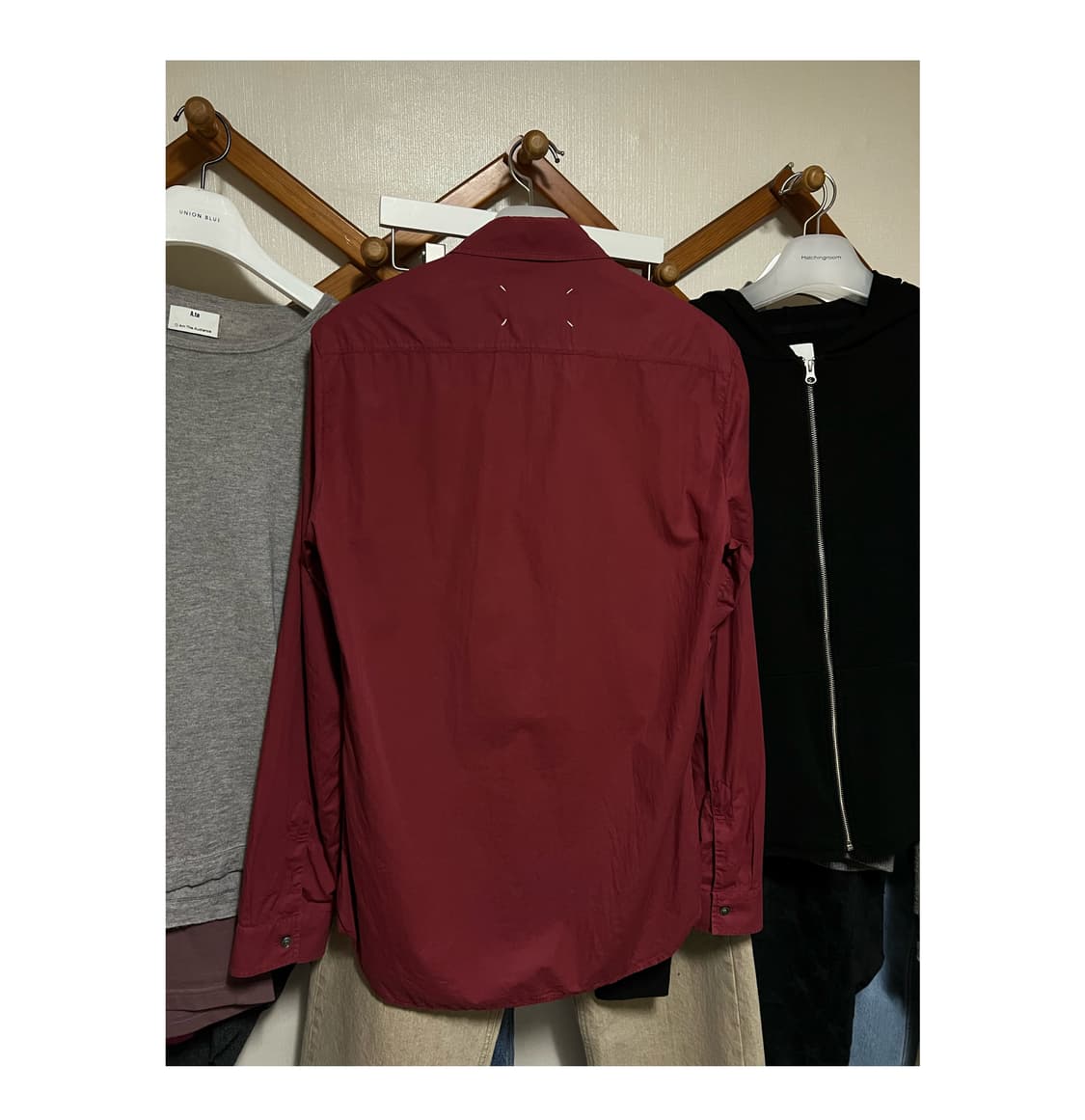 Margiela burgundy shirts 48 상품이미지3