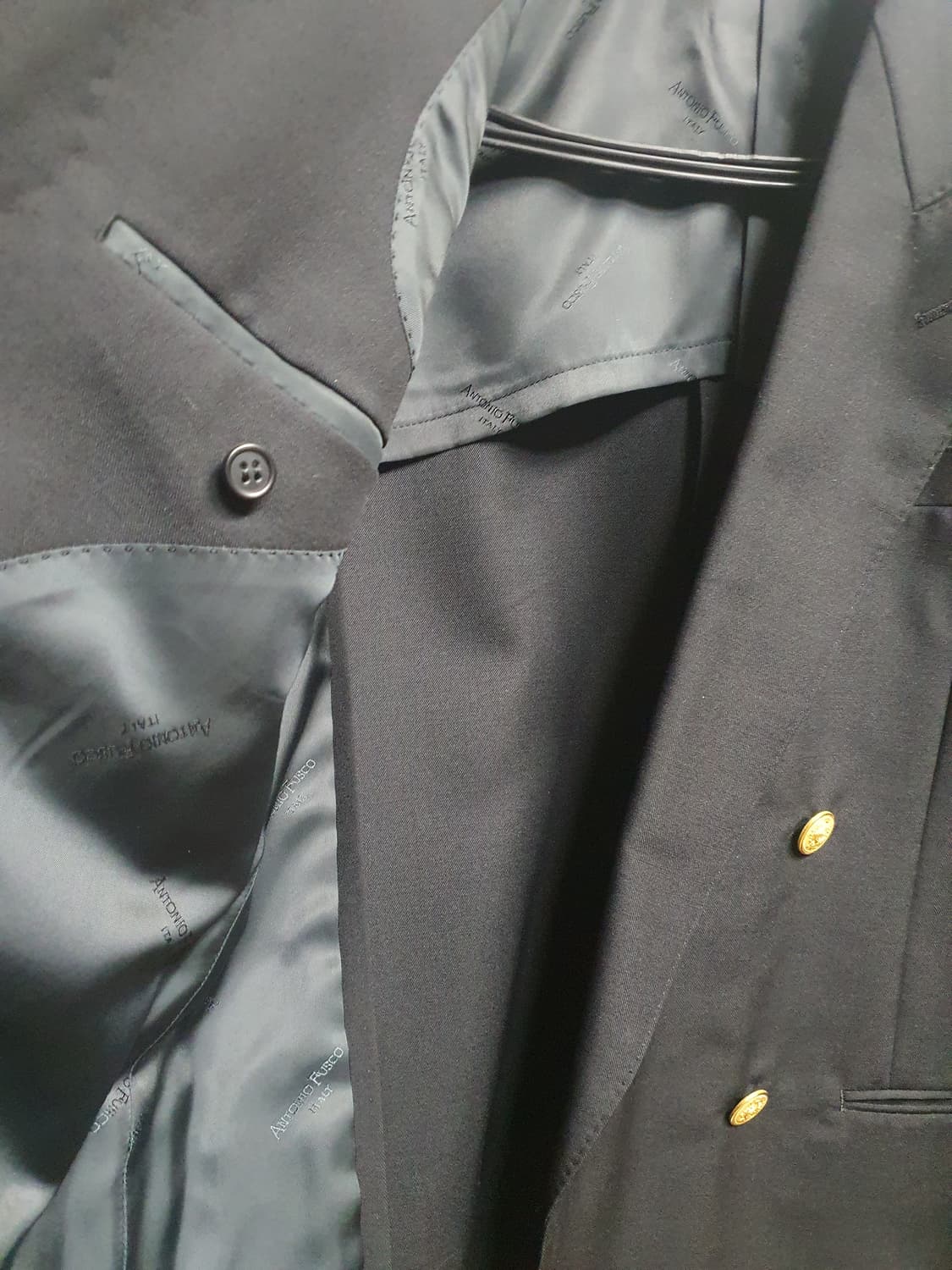 이태리 더블 블랙 블레이저 95사이즈  상품이미지8