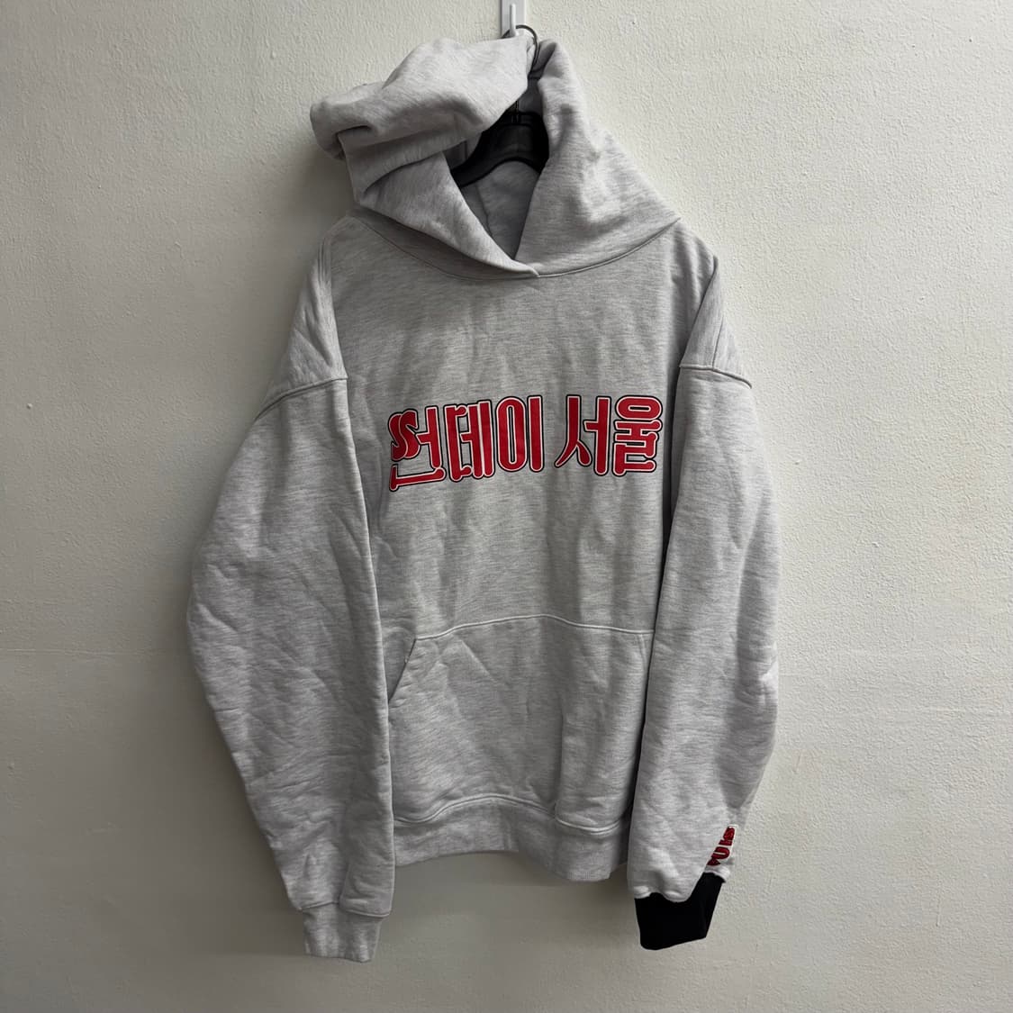 선데이서울 기모 후드티 그레이 L 상품이미지1