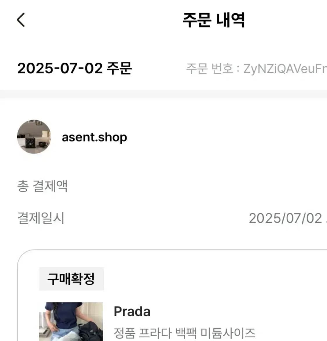 정품 프라다 백팩 미디움 사이즈 상품이미지7