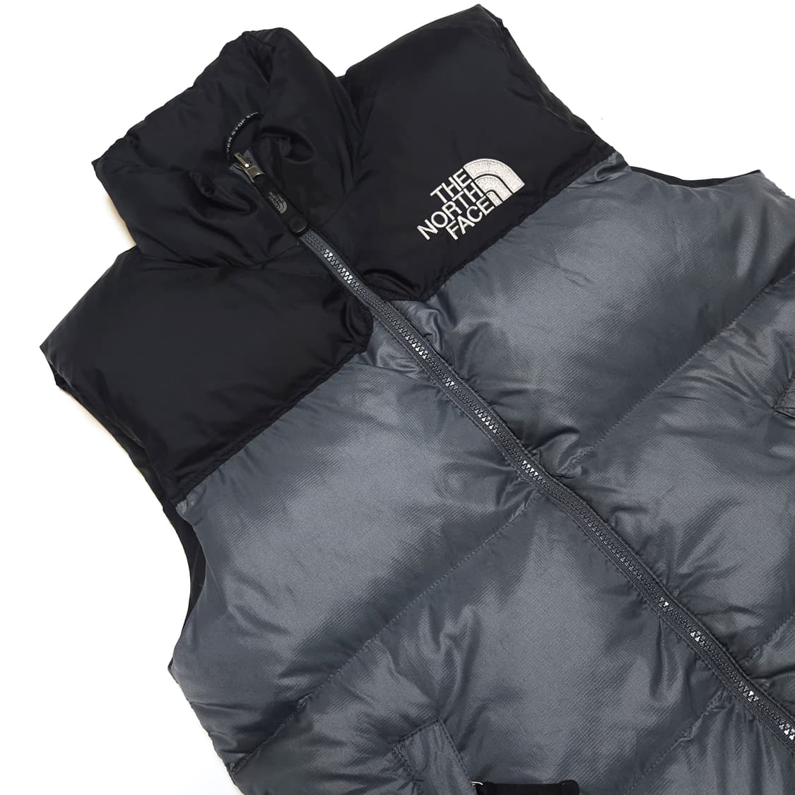노스페이스 700 눕시 구스다운 패딩 조끼 그레이 상품이미지3