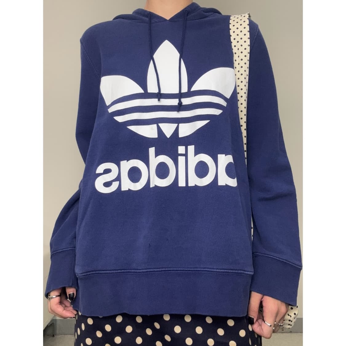 빈티지 블루 아디다스 후드티 상품이미지1