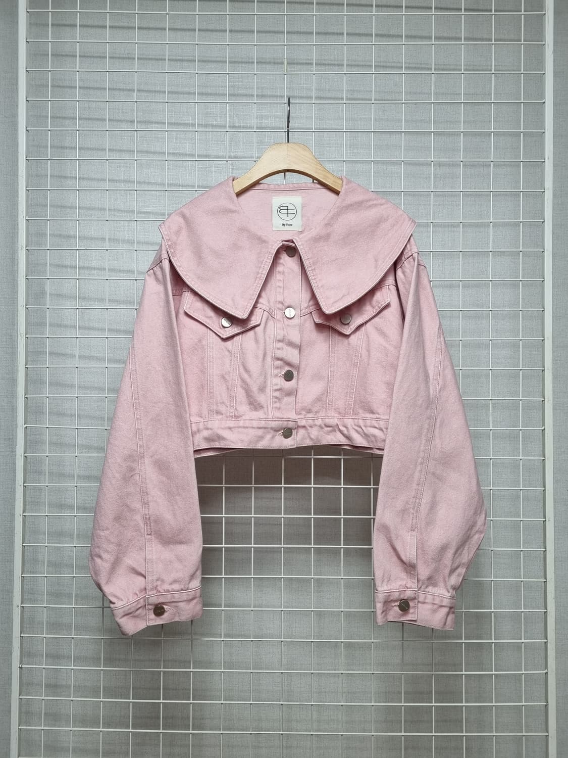 (택포) 바이씨니 바이플로우 세일러카라 오버핏 데님자켓 상품이미지3