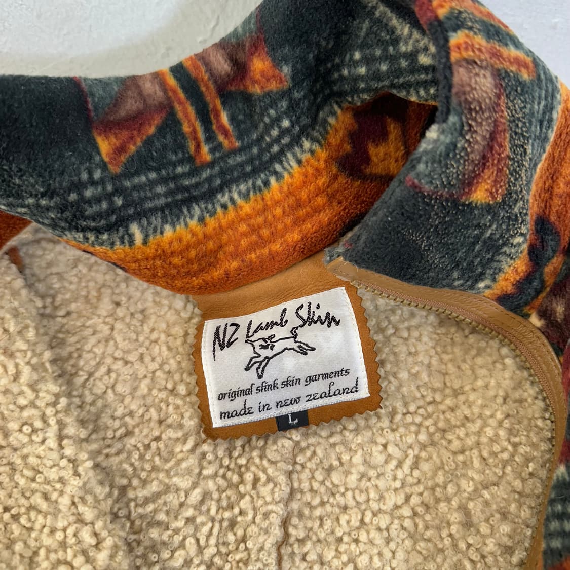 L 뉴질랜드빈티지 오버핏 스웻이드포인트 플리스집업 상품이미지4