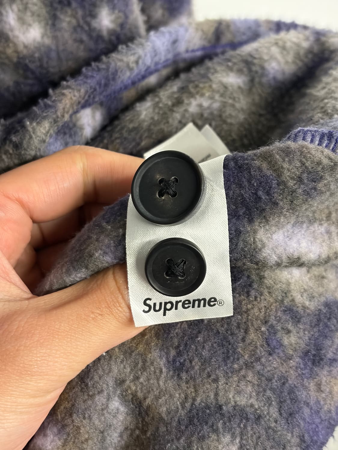 슈프림 21FW 페이즐리 플리스 셔츠 퍼플 상품이미지6