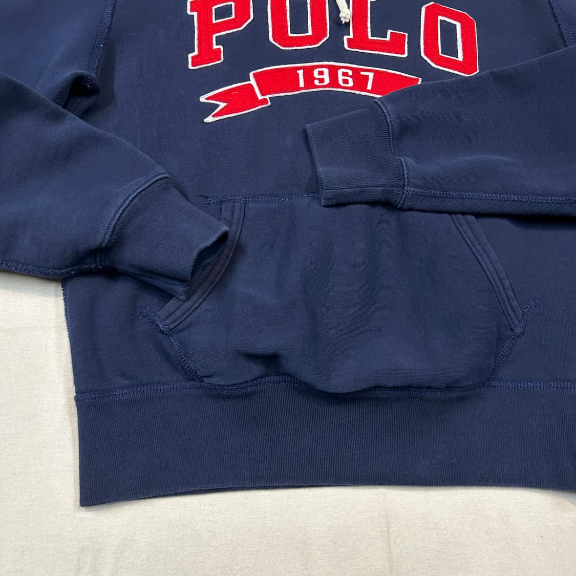 M) 폴로 랄프로렌 스펠로고 후드티 네이비 상품이미지4
