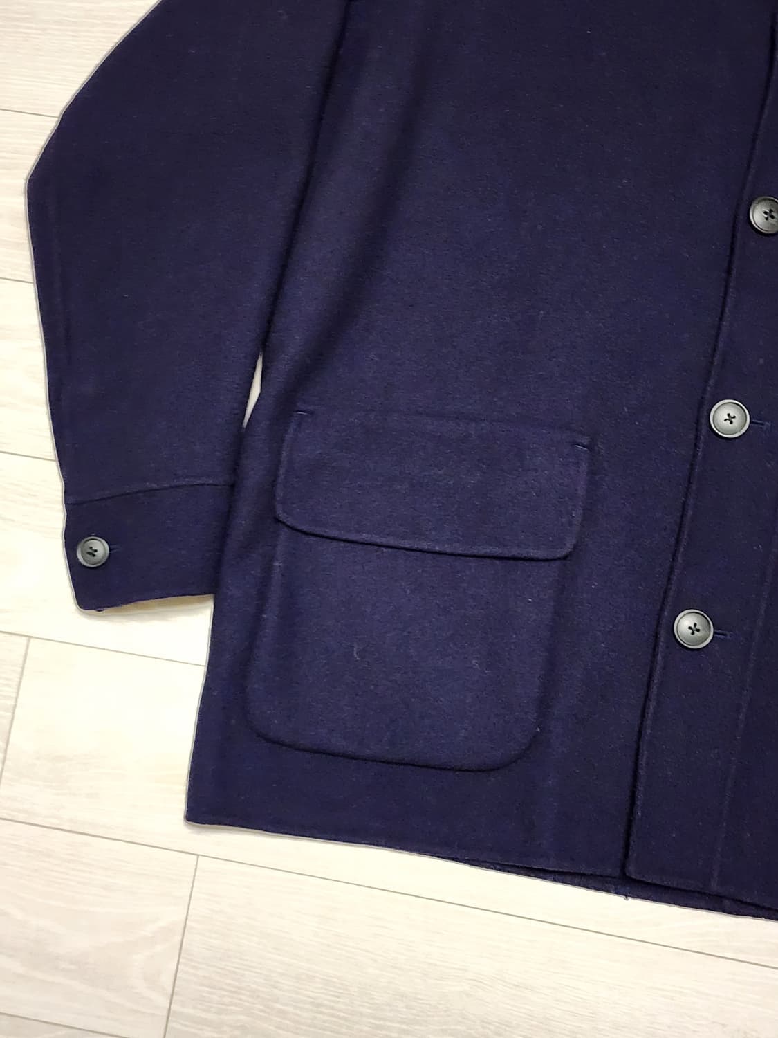 유니클로+J 더블페이스 오버사이즈 워크재킷 XL 네이비 상품이미지7