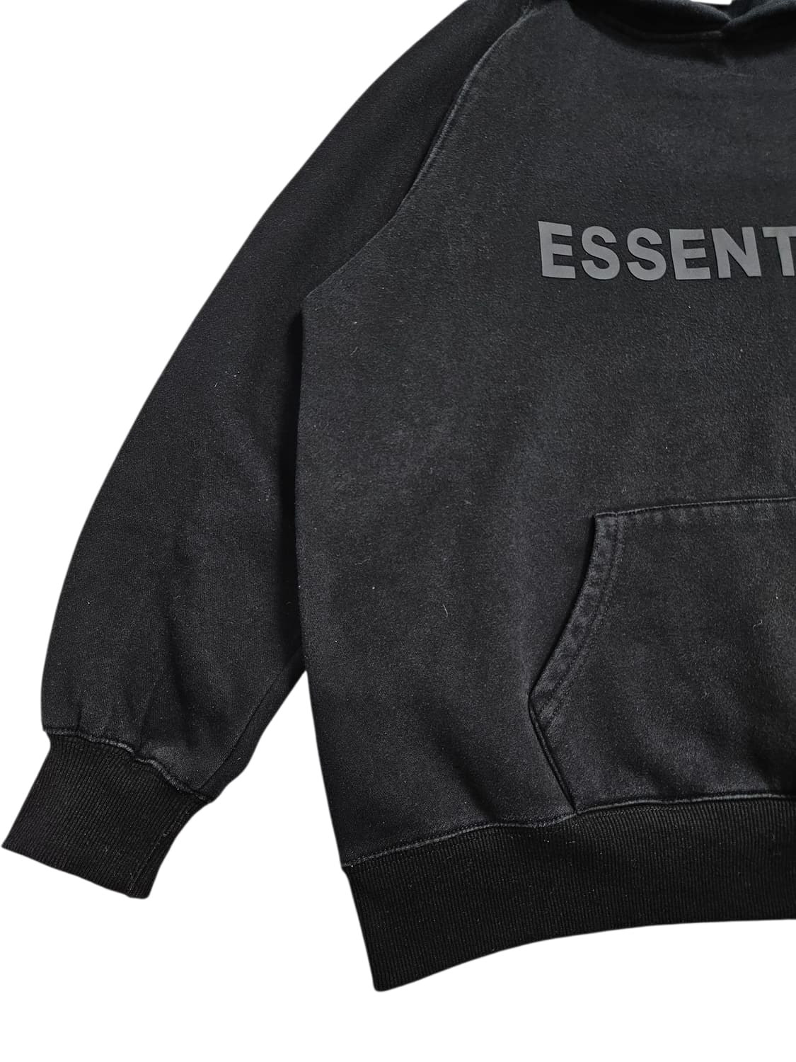 피오갓 에센션 자수 로고 후드티 블랙 상품이미지3