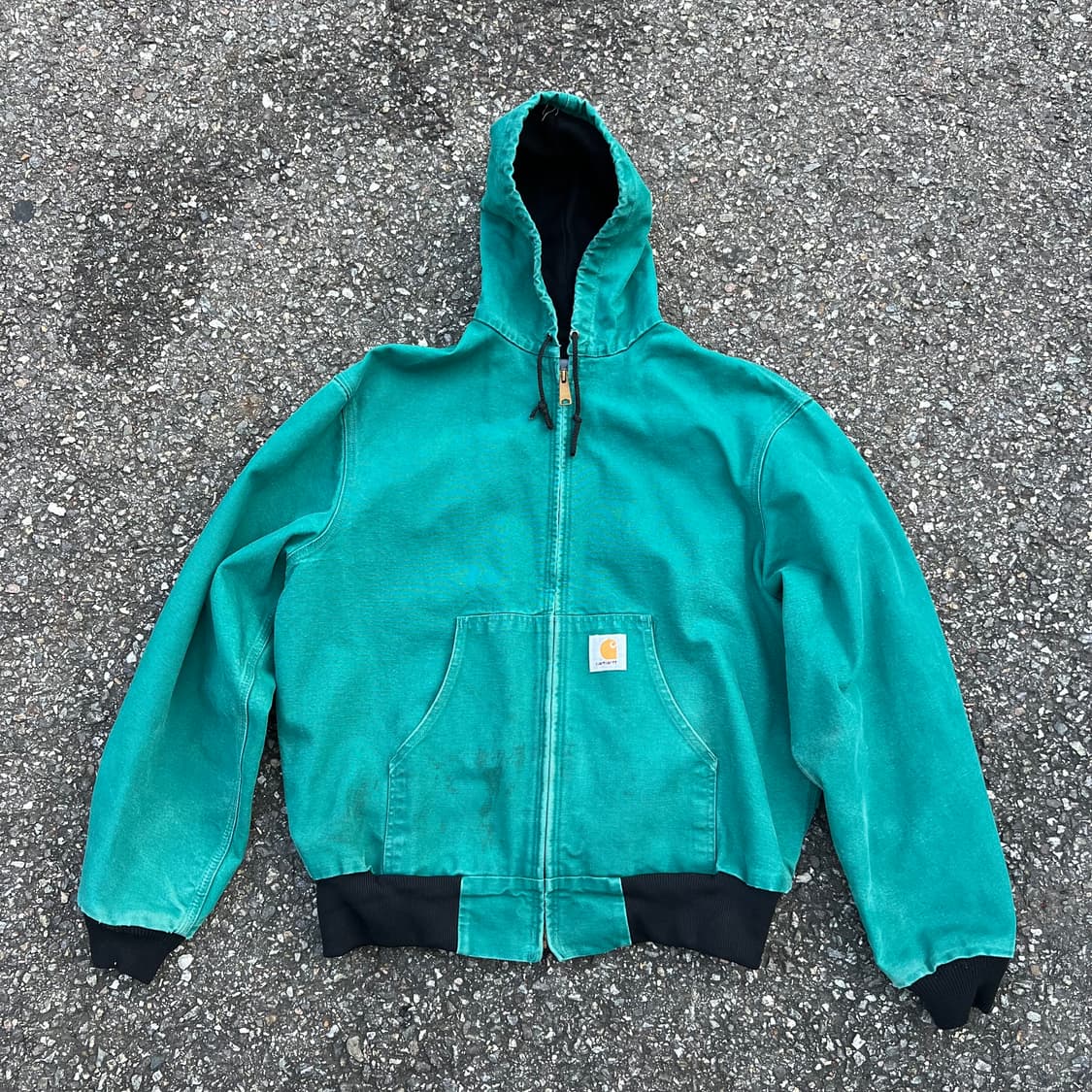 칼하트 후드 워크 자켓 에메랄드 90s 상품이미지1