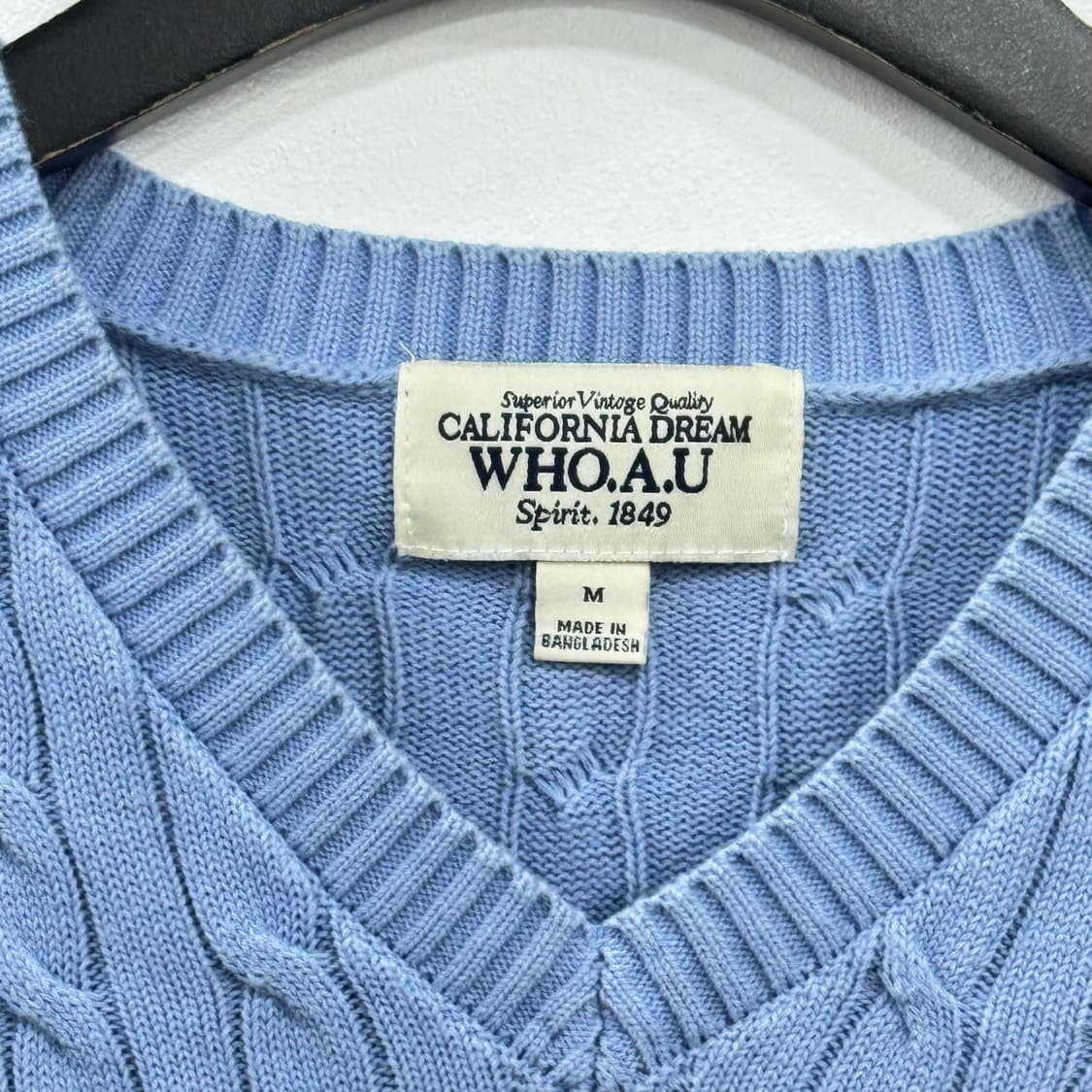 후아유 WHO.A.U 케이블 반팔 니트 반팔티 상품이미지4