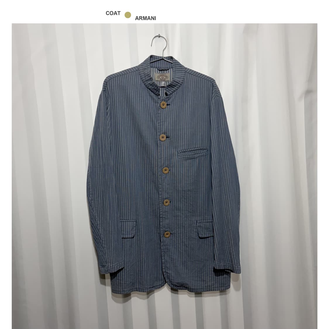 90s 아르마니 진스 린넨혼방 코트 상품이미지1