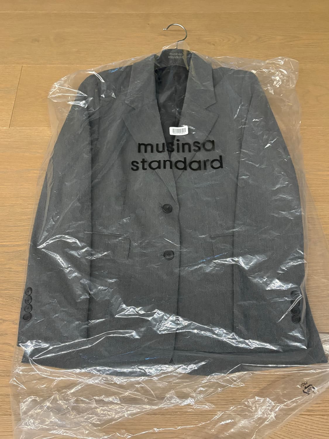 무신사 스탠다드  우먼즈 와이드 히든 밴딩 슬랙스 [미디엄 그레이] (원 상품이미지7