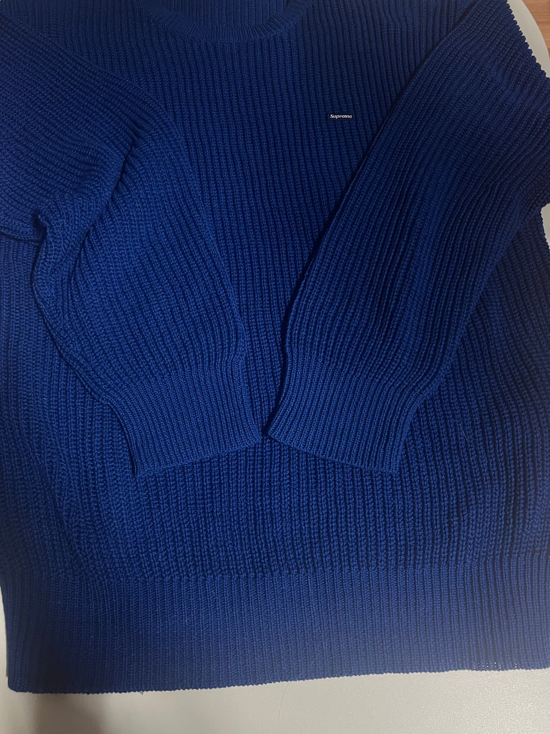 슈프림 스몰 박스 리브드 스웨터 로얄 상품이미지3