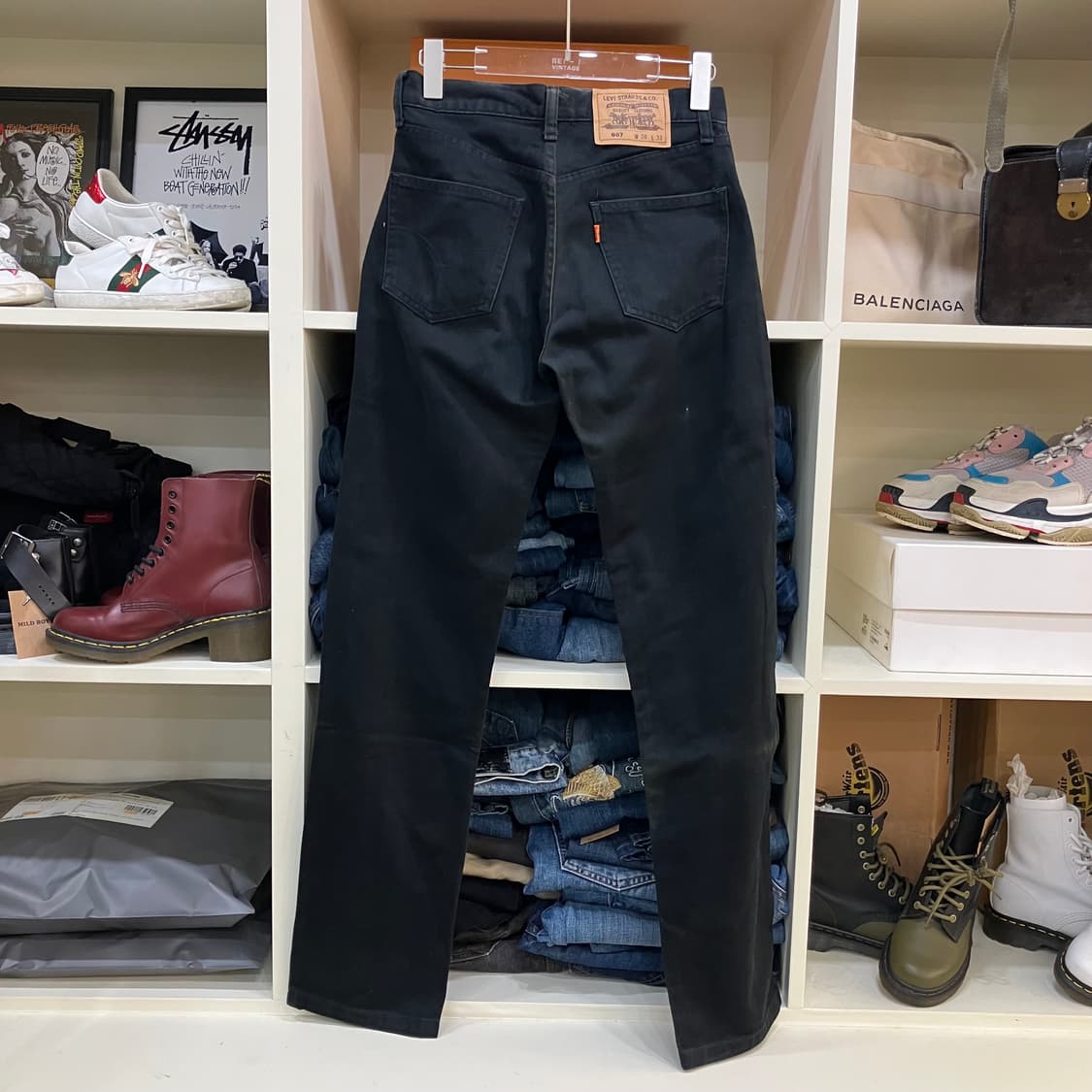 리바이스 607 오렌지탭 블랙 코튼 팬츠 28 상품이미지2
