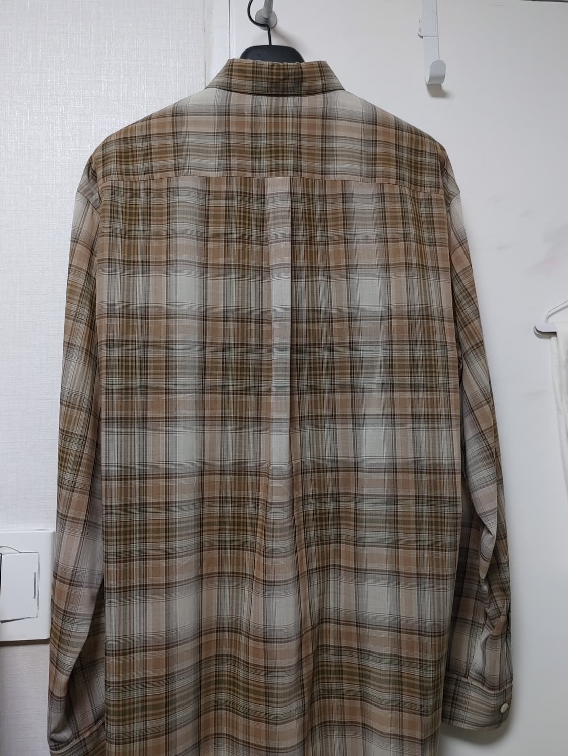 [5사이즈] AURALLEE 오라리 체크셔츠 베이지 21aw 상품이미지5