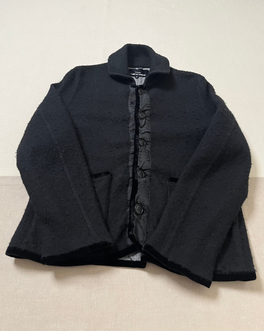 꼼데가르송 부클 울 저지 자켓 comme des garcons 라운드카라 상품이미지7