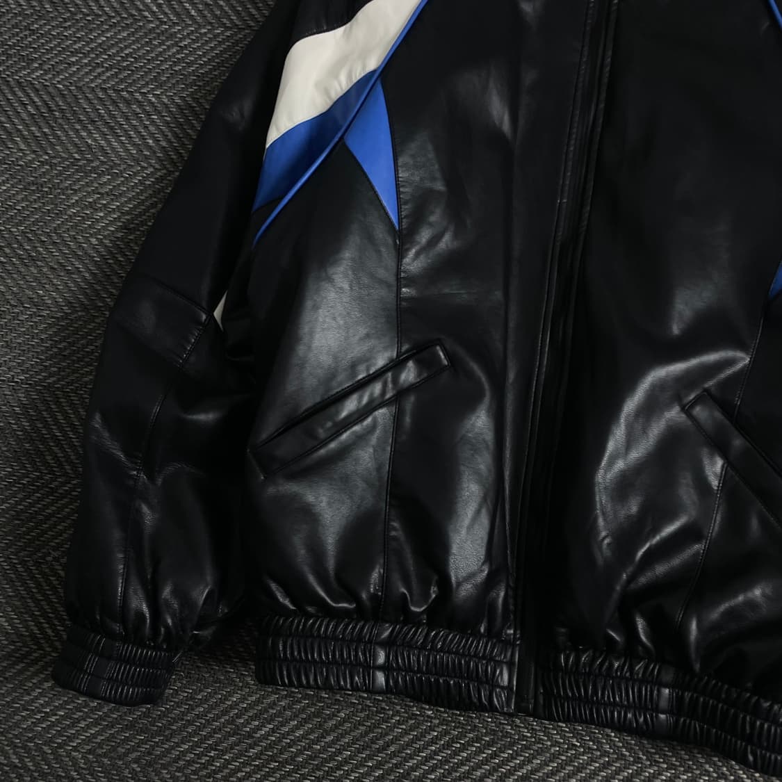 아우어룸 비건레더 바이커 봄버 자켓o 3661 상품이미지3