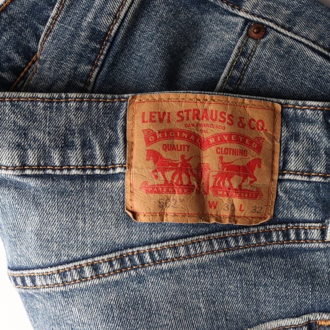 리바이스 502 슬림 테이퍼드 중청 데님 30 상품이미지6