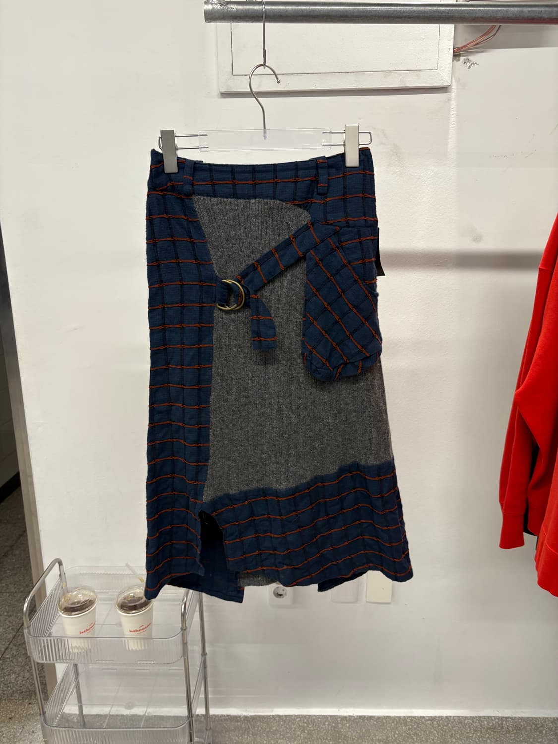 Clutch check knit skirt 상품이미지1